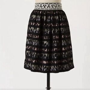 Anthropologie Floreat Lace Overlay Skirt